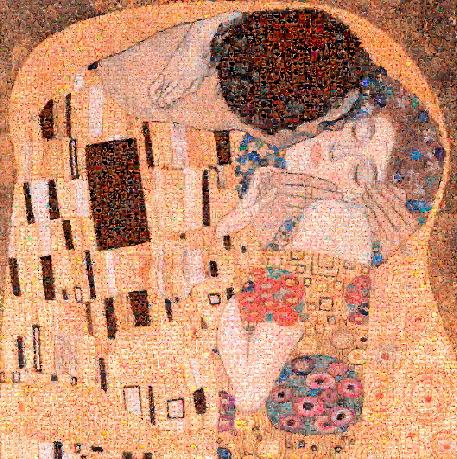 The Kiss, Tribute to Klimt by Joel Moens de Hase, print, presented by Art.M Luxembourg