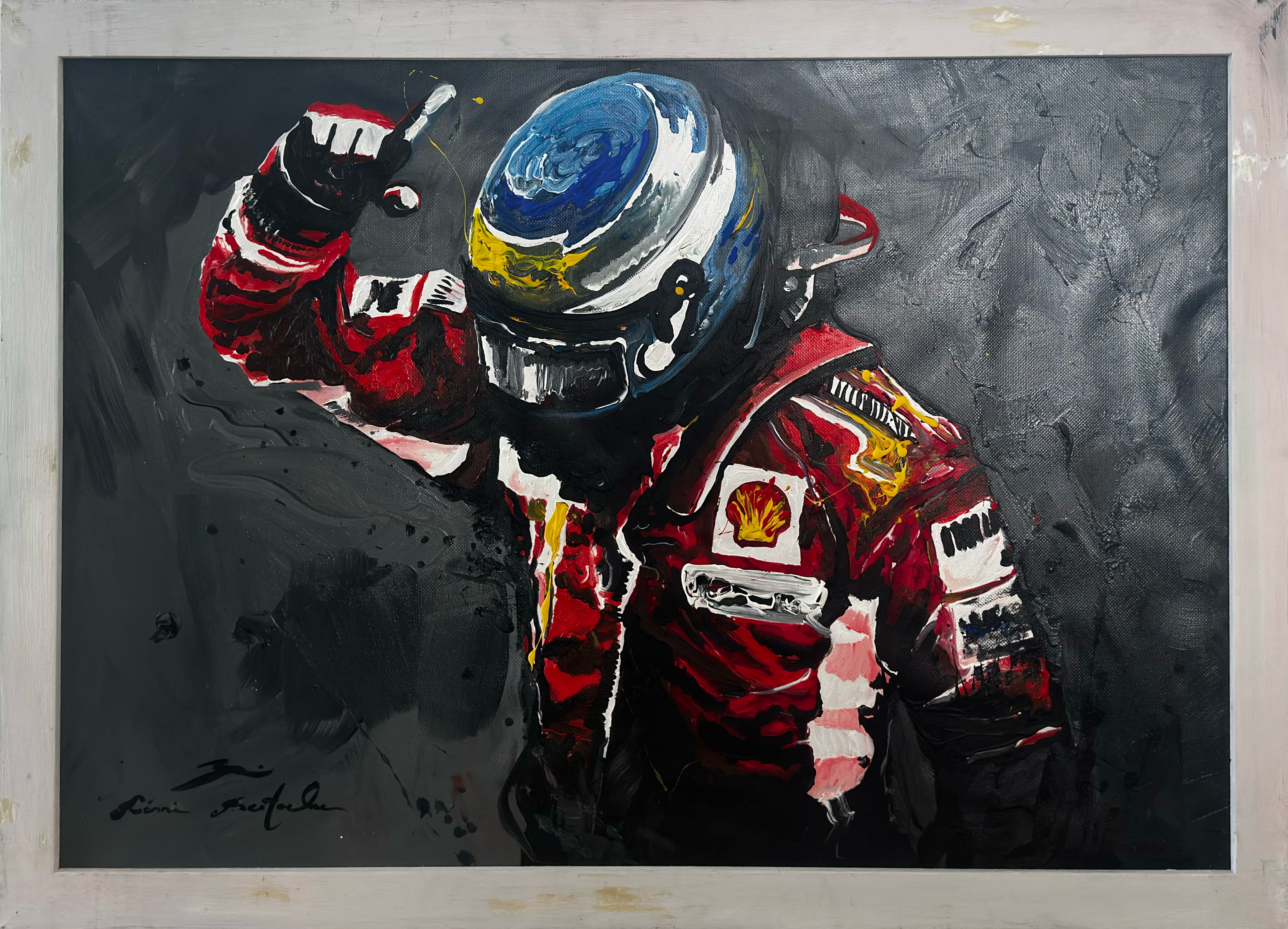 Peinture Ferrari Challenge by Rémi Bertoche, painting, presented by Art.M Luxembourg