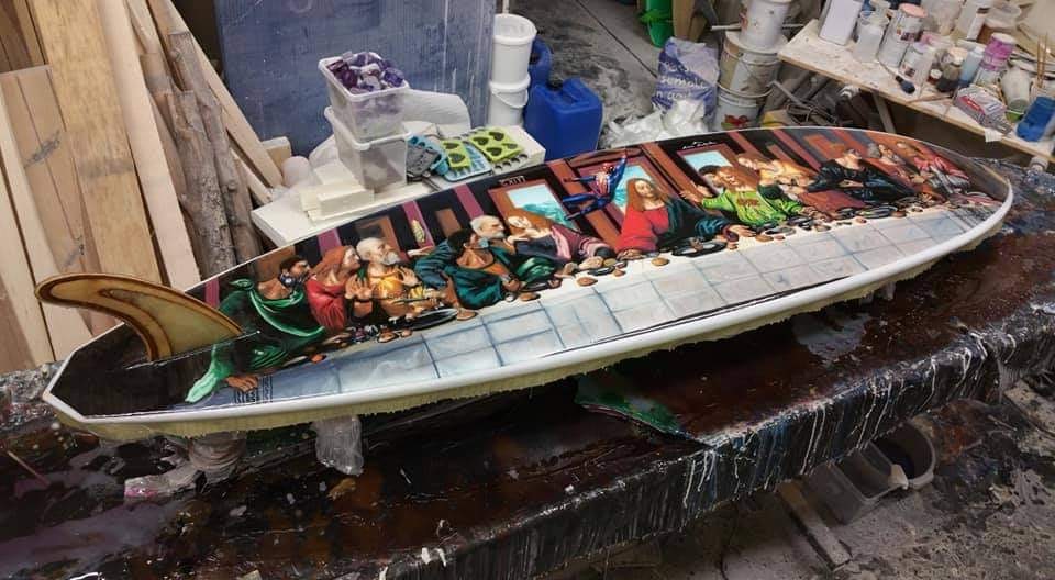 La Cene Session by Rémi Bertoche, painting, presented by Art.M Luxembourg