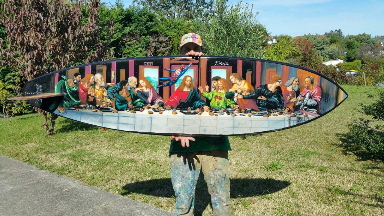 La Cene Session by Rémi Bertoche, painting, presented by Art.M Luxembourg