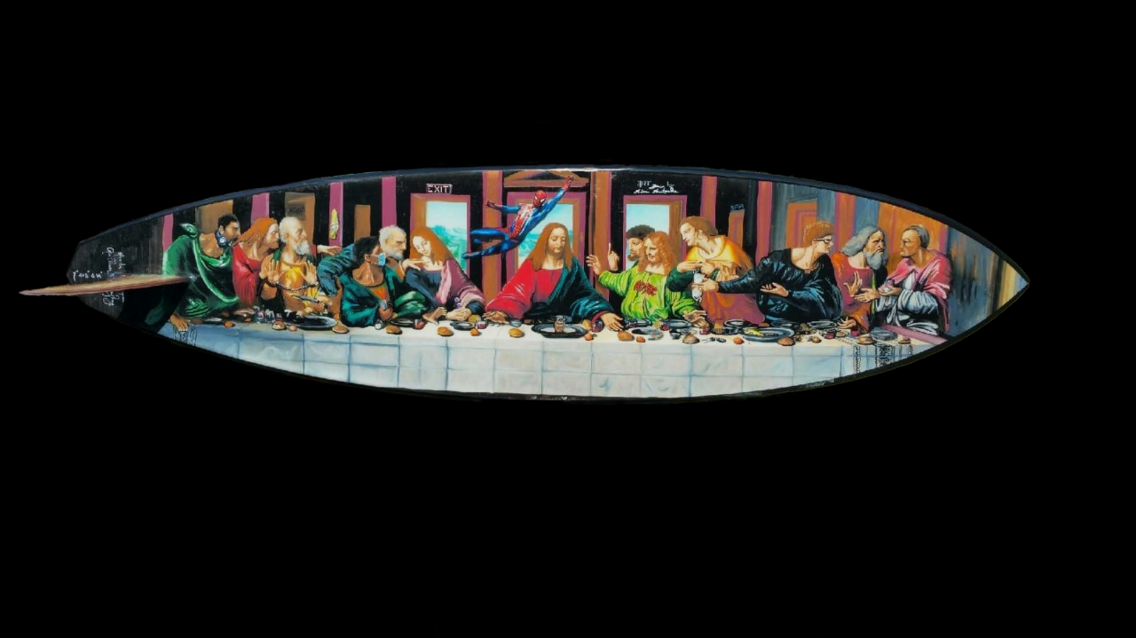 La Cene Session by Rémi Bertoche, painting, presented by Art.M Luxembourg